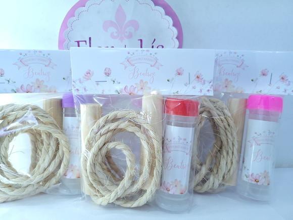 Kit Diversão Jardim Floral Menina Corda e Bolha Aquarela