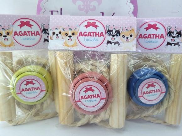 Kit Diversão Lembrancinha Cachorrinhos Corda e Ioiô