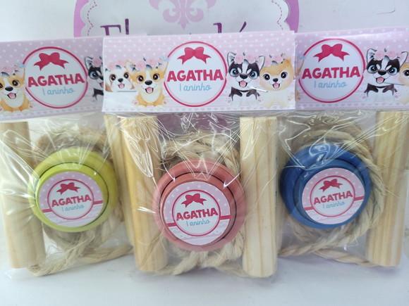 Kit Diversão Lembrancinha Cachorrinhos Corda e Ioiô