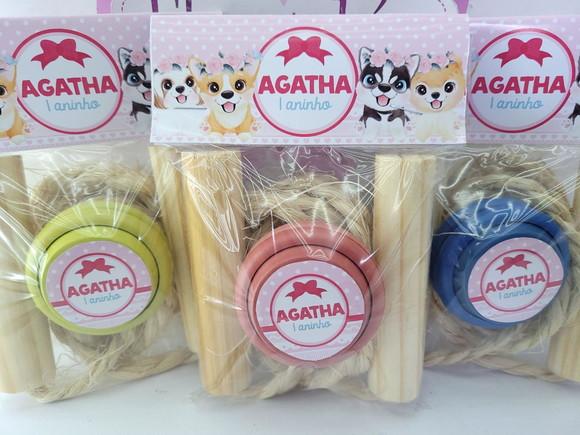 Kit Diversão Lembrancinha Cachorrinhos Corda e Ioiô