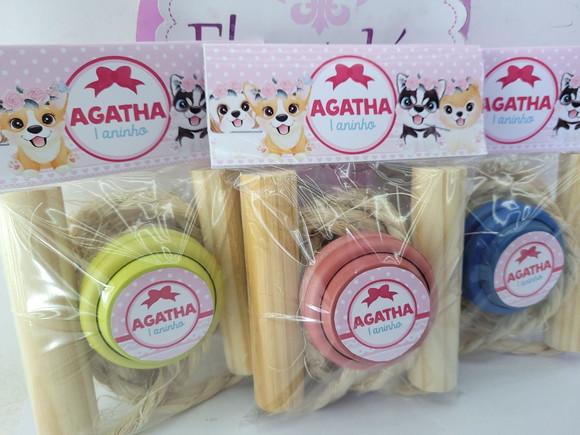 Kit Diversão Lembrancinha Cachorrinhos Corda e Ioiô