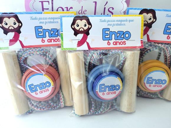 Kit Diversão Lembrancinha Cristã Jesus Corda e Ioiô