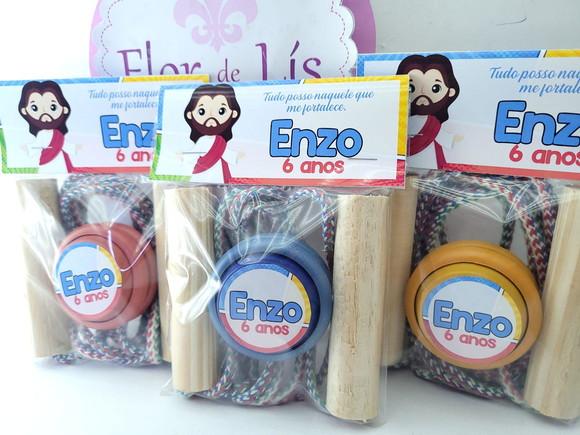 Kit Diversão Lembrancinha Cristã Jesus Corda e Ioiô