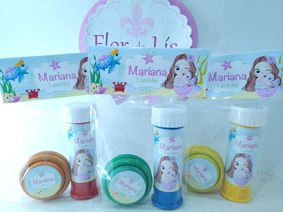 Kit Diversão Lembrancinha Fundo do Mar Praia Ioiô e Bolha