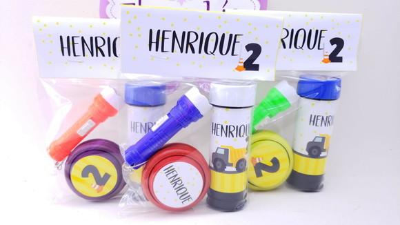 Kit Diversão Lembrancinha Obras com Ioiô e Bolha