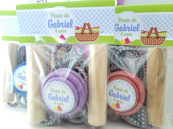 Kit Diversão Lembrancinha Piquenique Menino Corda e Ioiô