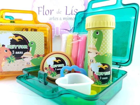 Kit Diversão na Maleta Dinossauro Baby Massinha