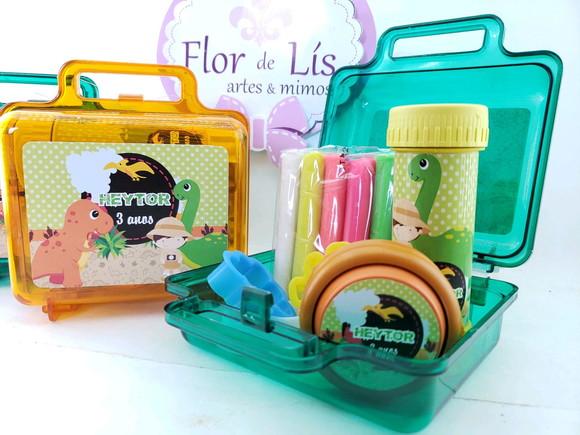 Kit Diversão na Maleta Dinossauro Baby Massinha