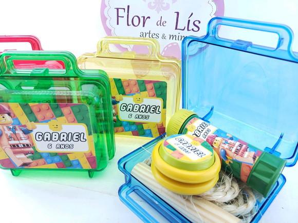 Kit Diversão na Maleta Lego Lembrancinha com Corda