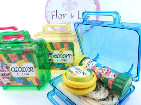 Kit Diversão na Maleta Lego Lembrancinha com Corda