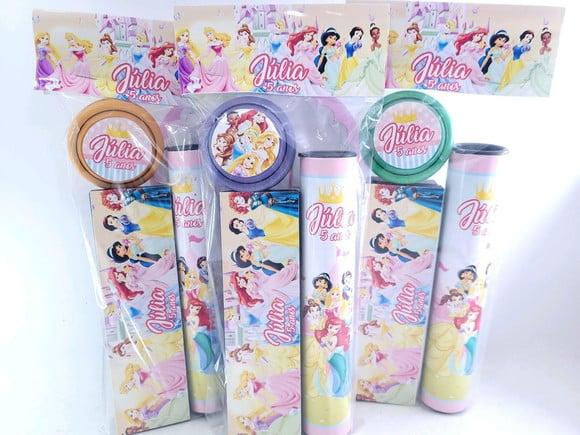 Kit Diversão Princesas com Vareta Dominó e Ioiô Lembrancinha