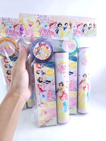 Kit Diversão Princesas com Vareta Dominó e Ioiô Lembrancinha