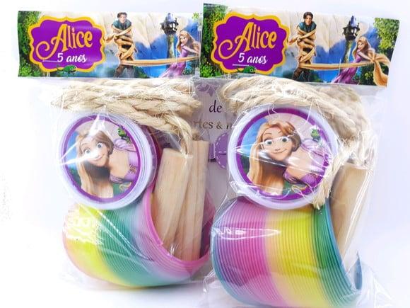 Kit Diversão Rapunzel Enrolados Lembrancinha com Geleca
