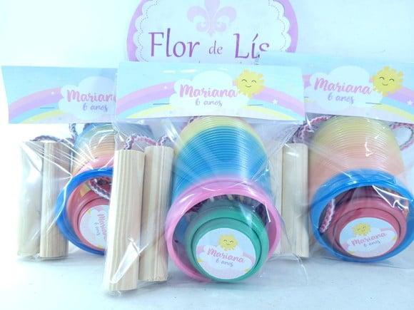 Kit Divertido Arco Íris Raio de Sol com Mola Corda e Ioiô