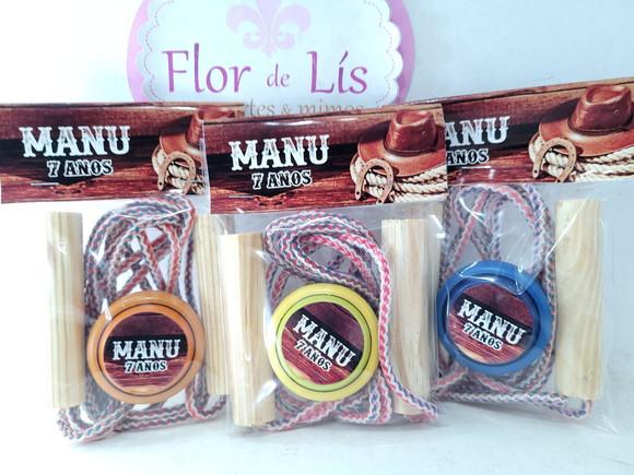 Kit Divertido Boiadeiro Lembrancinha Menino Pula Corda Ioiô