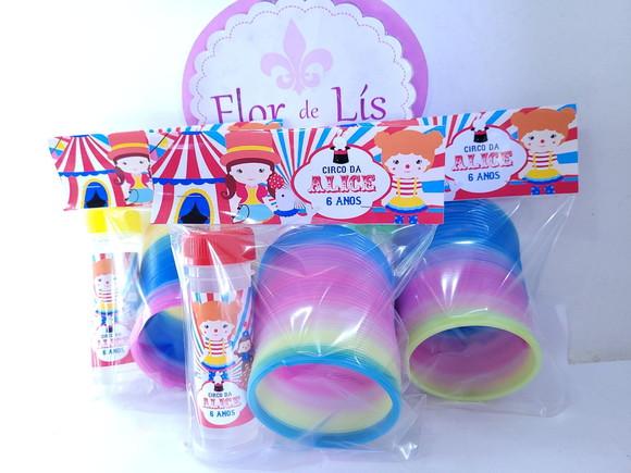 Kit Divertido Circo Menina Mola e Bolha Lembrancinha