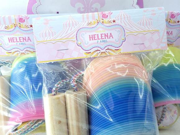 Kit Divertido Circo Rosa com Mola Corda e Ioiô