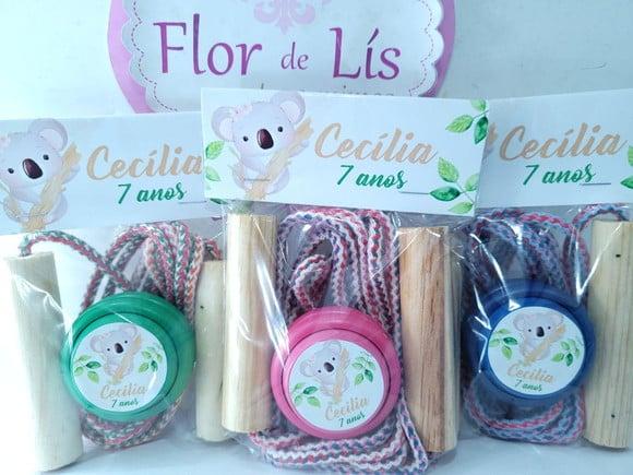 Kit Divertido Coala Lembrancinha Personalizada Corda e Ioiô