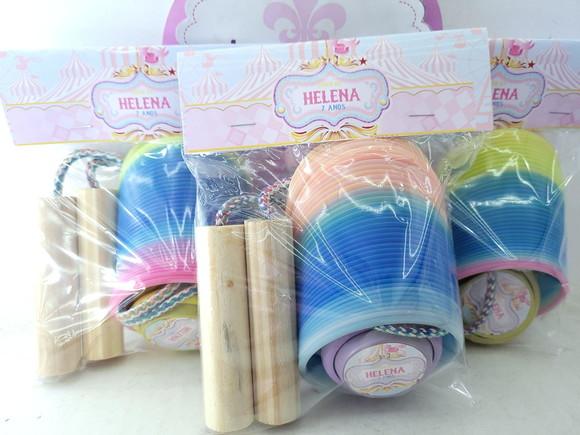 Kit Divertido Circo Rosa com Mola Corda e Ioiô