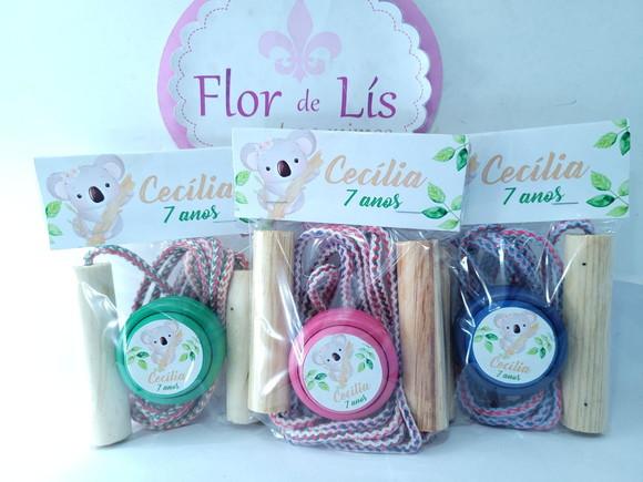 Kit Divertido Coala Lembrancinha Personalizada Corda e Ioiô