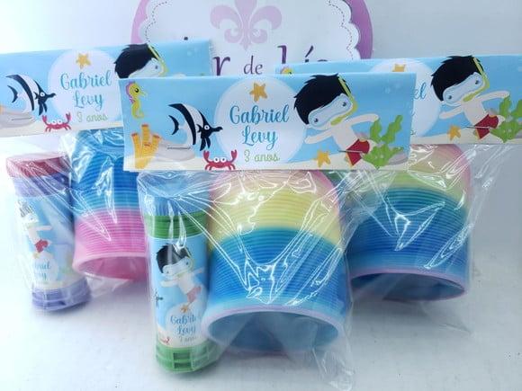 Kit Divertido com Mola e Bolha Fundo do Mar
