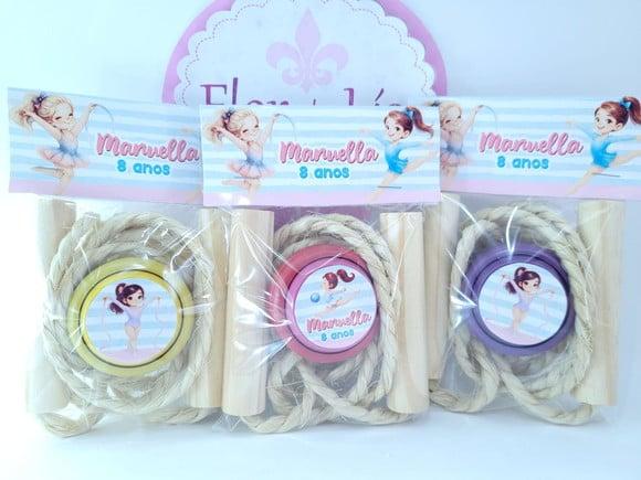Kit Divertido Ginástica Rítmica Lembrancinha Corda e Ioiô