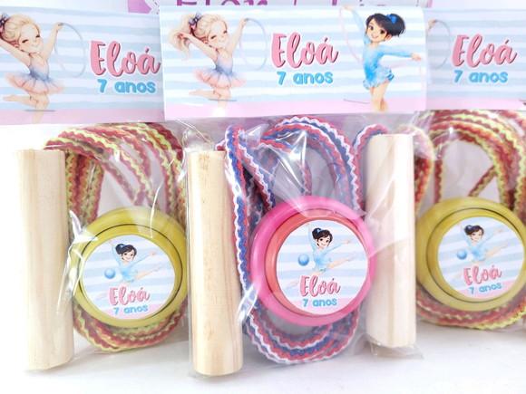 Kit Divertido Menina Ginástica Lembrancinha Corda e Ioiô