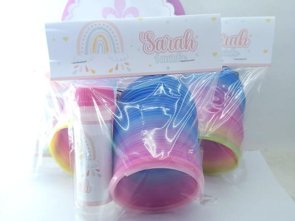 Kit Divertido Mola e Bolha Arco Íris Boho Candy Color