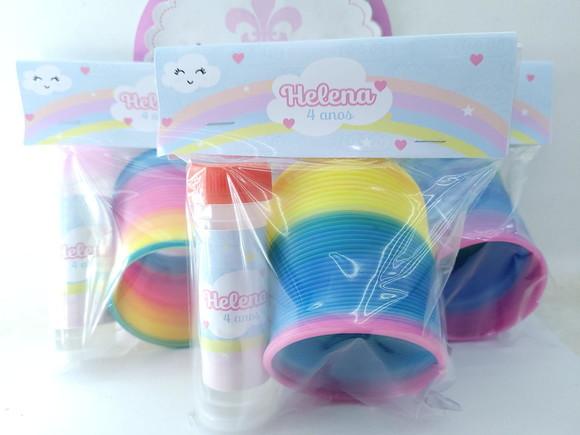 Kit Divertido Mola e Bolha Arco Íris Cores Pastéis