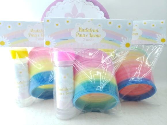 Kit Divertido Mola e Bolha Arco Íris e Flores