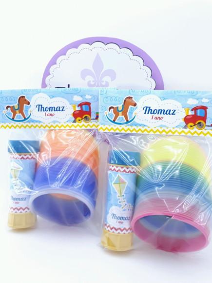Kit Divertido Mola e Bolha Brinquedos Antigos