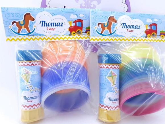 Kit Divertido Mola e Bolha Brinquedos Antigos