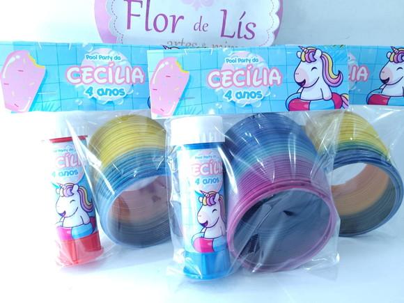Kit Divertido Mola e Bolha Pool Party Unicórnio