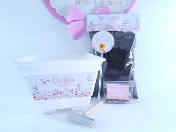 Kit Ecológico Flores Aquarela Jardim das Borboletas