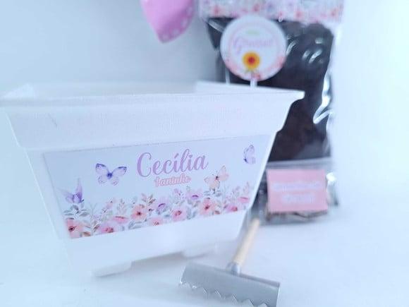 Kit Ecológico Flores Aquarela Jardim das Borboletas