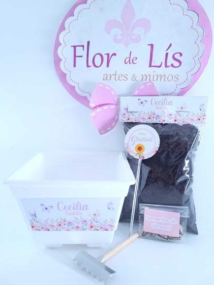 Kit Ecológico Flores Aquarela Jardim das Borboletas