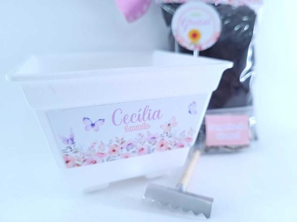Kit Ecológico Flores Aquarela Jardim das Borboletas