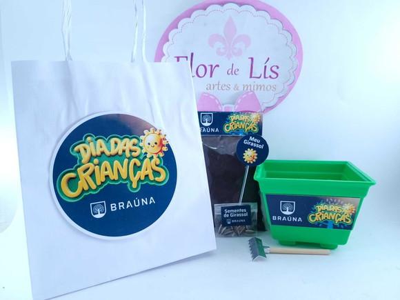 Kit Ecológico Lembrancinha Dia das Crianças com Sacola