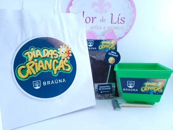 Kit Ecológico Lembrancinha Dia das Crianças com Sacola