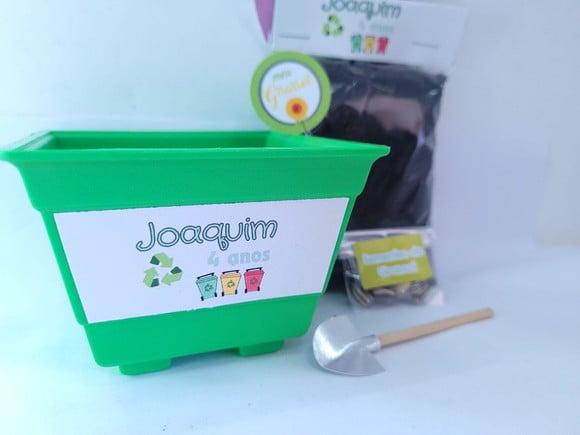 Kit Ecológico Plantio Meio Ambiente Reciclagem Lembrancinha