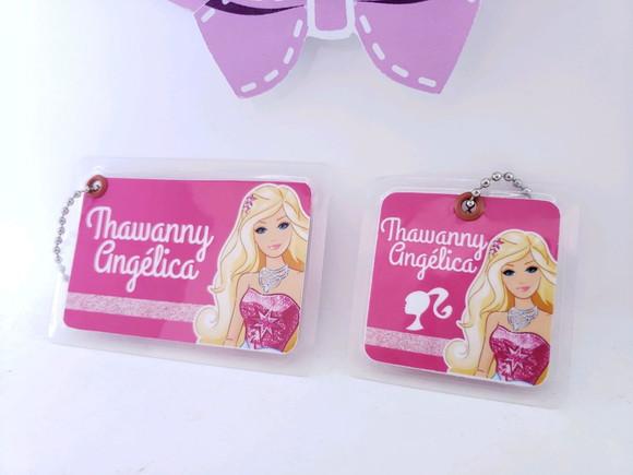 Kit Etiqueta Escolar Barbie Chaveiro Mochila e Lancheira