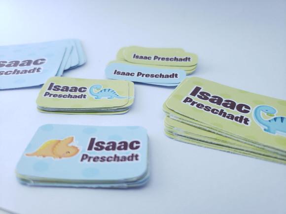 Kit Etiqueta Escolar Dinossauro Chaveiro Mochila e Lancheira