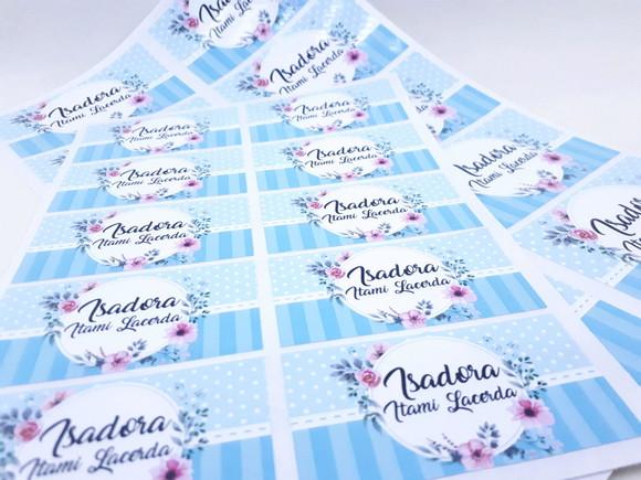 Kit Etiqueta Escolar Floral