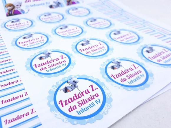 Kit Etiqueta Escolar Frozen