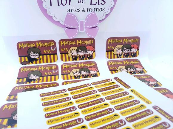 Kit Etiqueta Escolar Harry Potter Chaveiro Mochila Lancheira