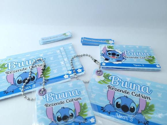 Kit Etiqueta Escolar Menina Chaveiro Mochila e Lancheira