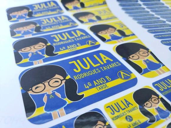 Kit Etiqueta Escolar Menina Cute Logo Escola