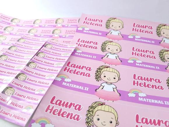 Kit Etiqueta Escolar Menininha Loira Volta às Aulas