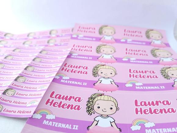 Kit Etiqueta Escolar Menininha Loira Volta às Aulas