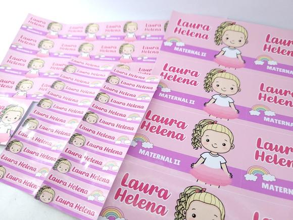 Kit Etiqueta Escolar Menininha Loira Volta às Aulas